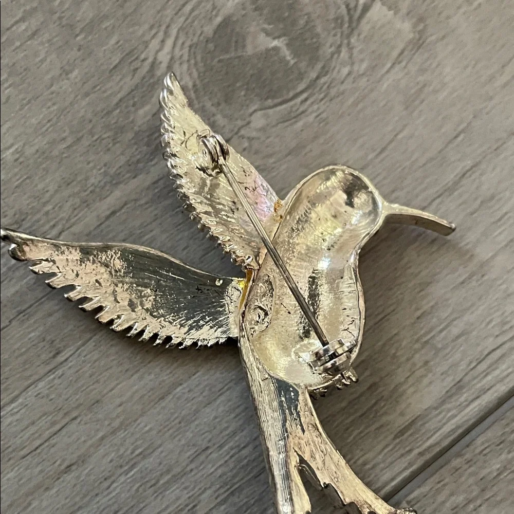 Artisan Multicolor Hummingbird Brooch - Picture 5 of 7